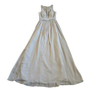 Azazie Luz Bridesmaid Dress Gown Silver Grey Lace Flowy Size A2 2 Women's NWT